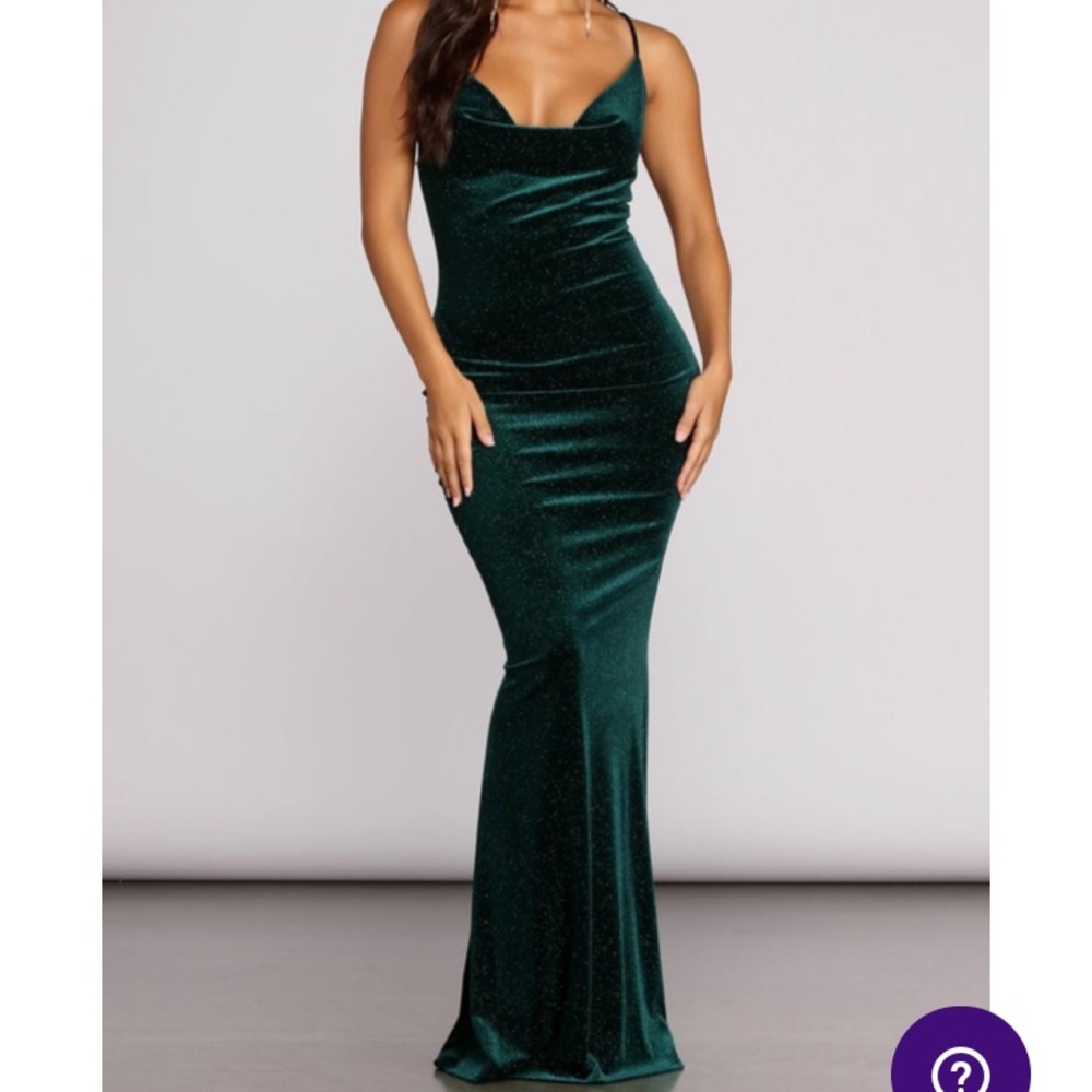 Emerald Green Cowl Neck Dress NEVER WORN